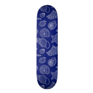 Helles blaues Muschel-Muster Skateboard