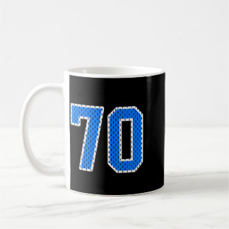 Helles Blaues Sportteam Nummer 70 Trikot Kaffeetasse