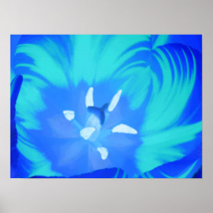 Helles blaues Tulpenplakat Poster