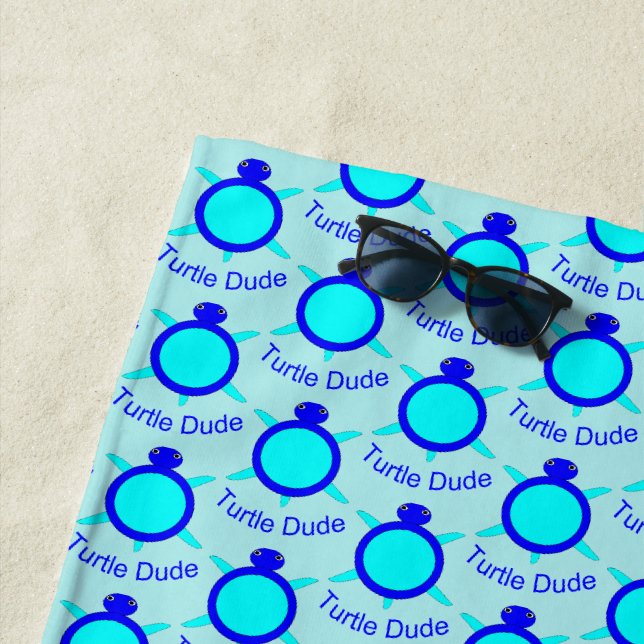 Helles Blue Turtle Typ Beach Handtuch (Beispiel)