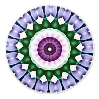 Helles Blumen-Kaleidoskop mit Chrom-Überlagerung Keramikknauf