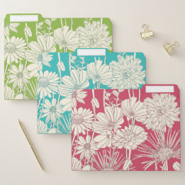 Helles Blumen Papiermappe
