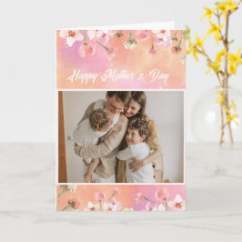 Helles Blumenfoto Collage Muttertag für Mama Karte