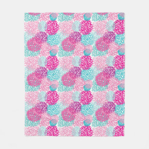 Helles Blumenmuster 2 Fleecedecke