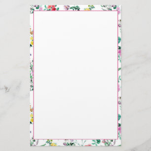Helles Blumenmuster Briefpapier
