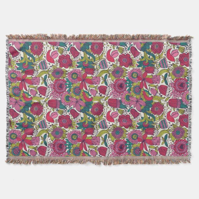 Helles Blumenmuster Decke (Vorderseite)