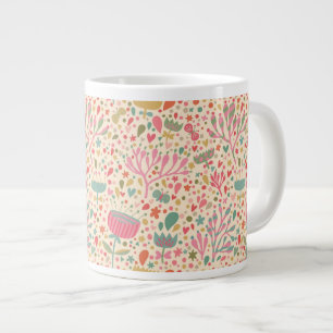 Helles Blumenmuster Jumbo-Tasse