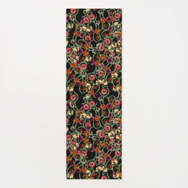 Helles Blumenmuster mit grünen Folien Yogamatte