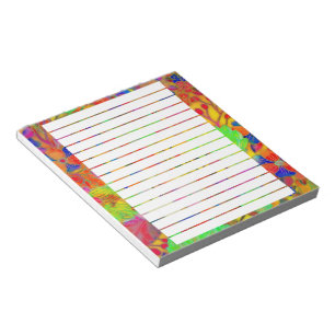 helles Blumenmuster Notizblock