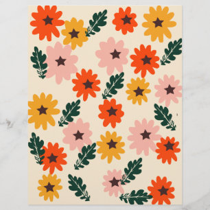 Helles Blumenmuster-Schreibpapier