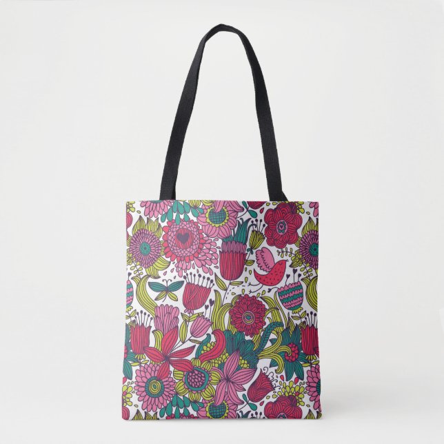 Helles Blumenmuster Tasche (Vorderseite)
