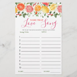 Helles Blumenzitrus Slice Brautparty Game