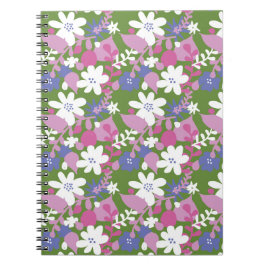 Helles Blütenrosa und weißes SpiralNotebook Notizblock