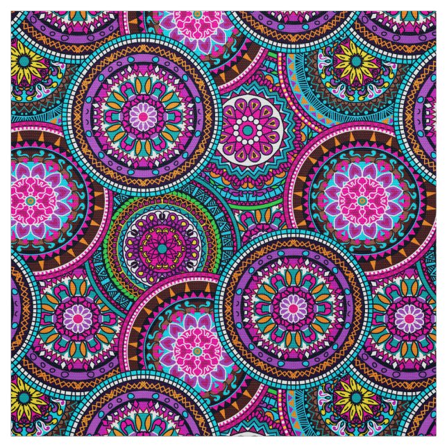 Helles Bohemisches Boho Hippy-Chic-Muster Stoff (Muster)