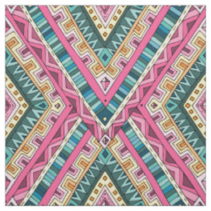 Helles Boho buntes abstraktes Stammes- Muster Stoff