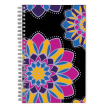 Helles Boho-Mandala-Spiralnotizbuch
