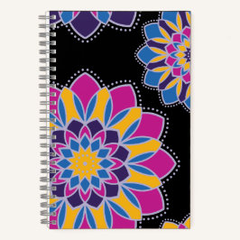 Helles Boho-Mandala-Spiralnotizbuch Notizbuch