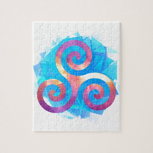 Helles bretonisches triskel (Vertikal)