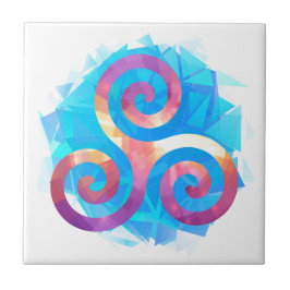 Helles bretonisches triskel fliese