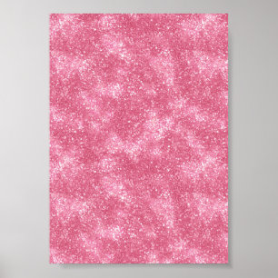 Helles Candy Feines Rosa Glitter Muster Poster