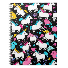 Helles Cartoon Unicorns-Notebook Notizblock