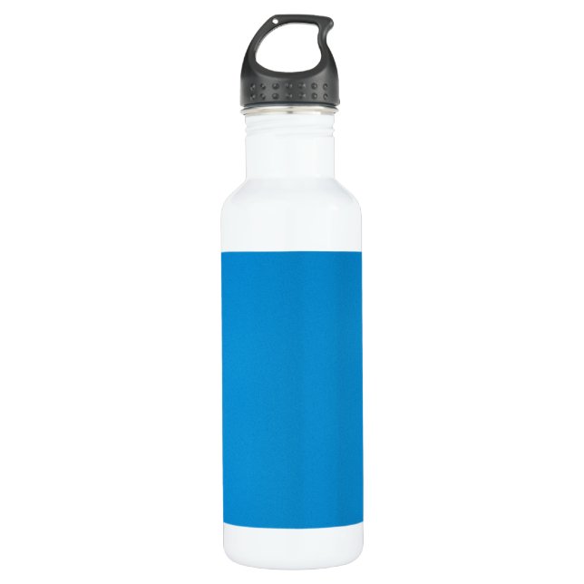 Helles Cerulean Blue mit griny Textur Edelstahlflasche (Vorderseite)