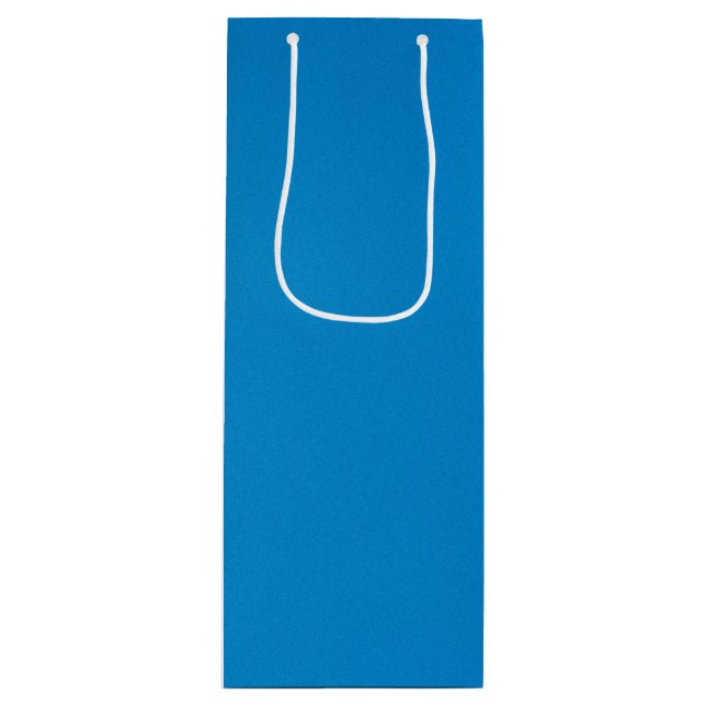 Helles Cerulean Blue mit griny Textur Geschenktüte Für Weinflaschen (Vorderseite)