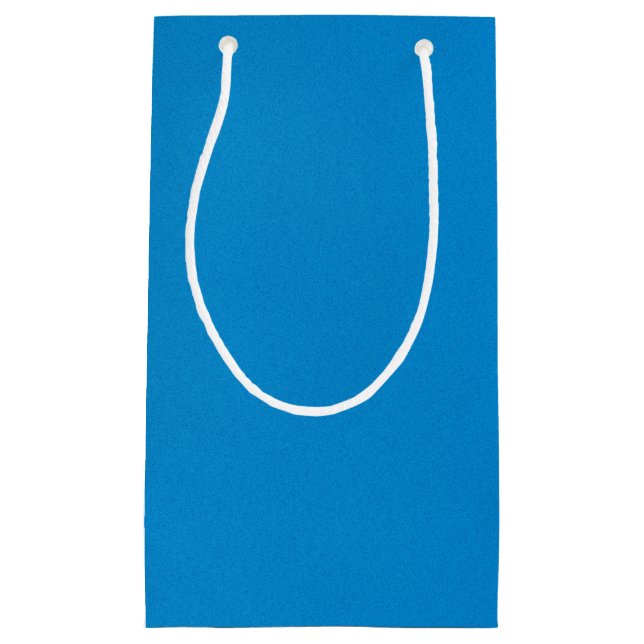 Helles Cerulean Blue mit griny Textur Kleine Geschenktüte (Vorderseite)