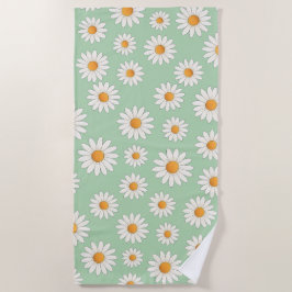 Helles Daisy Muster - Blumensommeraccessoire - Strandtuch
