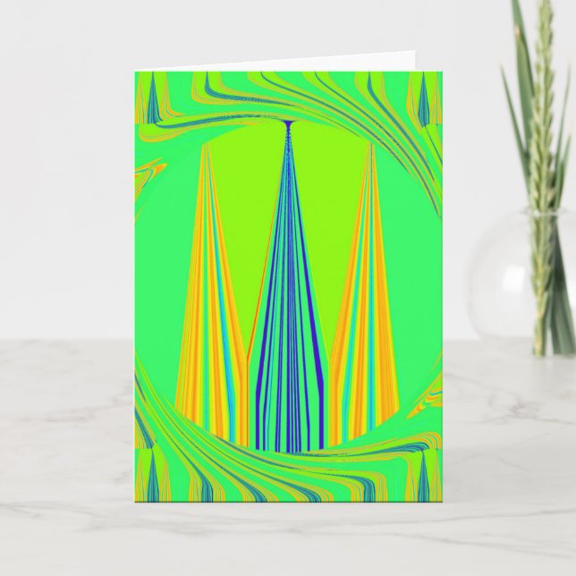 Helles Design Edgy Geometrie Neon Muster Karte (Vorderseite)