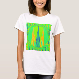 Helles Design Edgy Geometrie Neon Muster T-Shirt