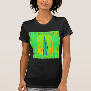 Helles Design Edgy Geometrie Neon Muster T-Shirt