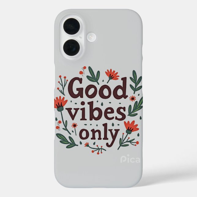 Helles Design iPhone 16 Hülle (Rückseite)