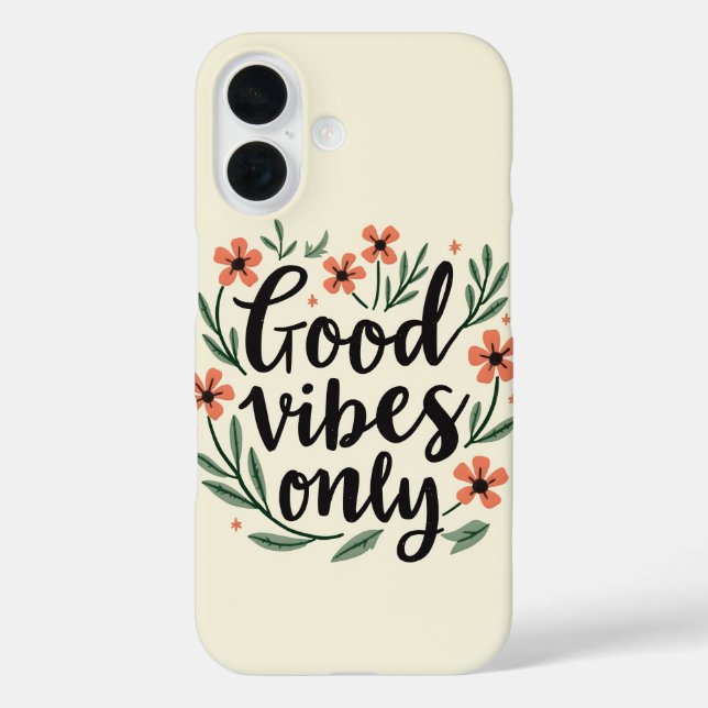 Helles Design iPhone 16 Hülle (Rückseite)