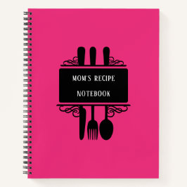 Helles Elegantes Rosa Backen Mama Rezept Notizbuch