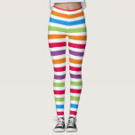 Helles, farbenfroh gestreiftes Muster Leggings<br><div class="desc">Farbenfrohe Strickmuster überall auf Leggings aus Ricaso</div>