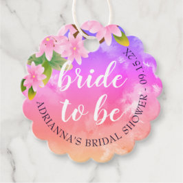 Helles, farbenfrohes Brautparty "Bride to Be" Geschenkanhänger