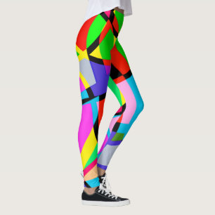 Helles, farbenprächtiges abstraktes Design Leggings