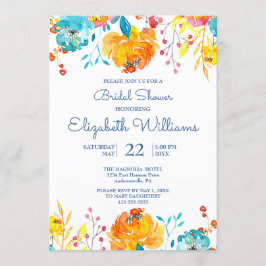 Helles, farbiges Brautparty Einladung