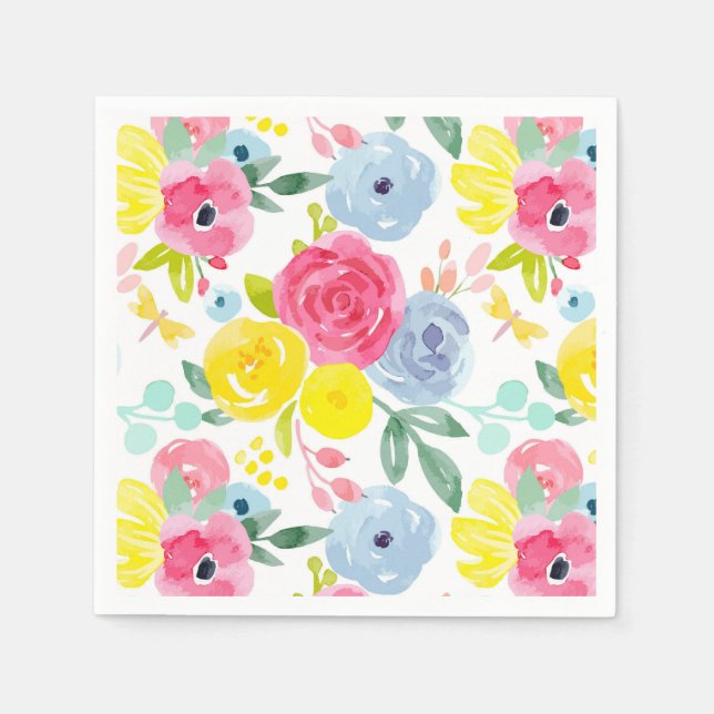 Helles, farbiges Muster Serviette (Vorderseite)