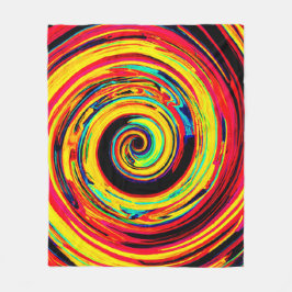 Helles, farbiges Spiralmuster Fleecedecke