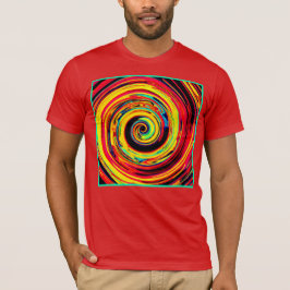 Helles, farbiges Spiralmuster T-Shirt