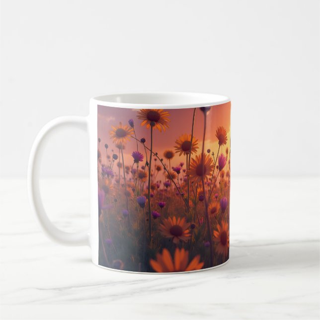 Helles Feld wild lebender Blume Kaffeetasse (Links)