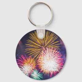 Helles Fireworks-Foto Schlüsselanhänger