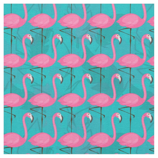 Helles Flamingo-Muster Stoff (Nahaufnahme)
