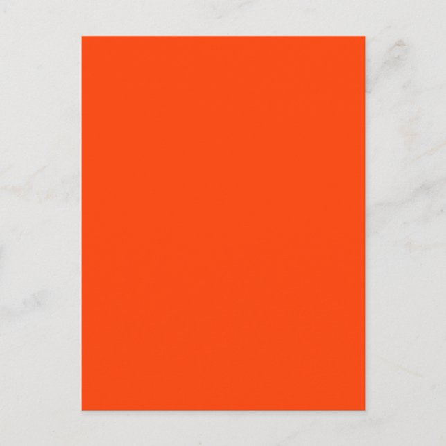 Helles Fluorescent Orange Neon Postkarte (Vorderseite)