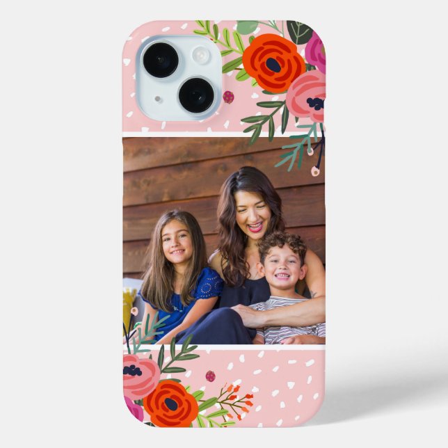 Helles Foto für Blüten und Punkte Case-Mate iPhone Hülle (Rückseite)