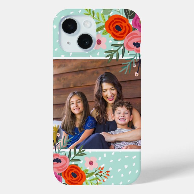 Helles Foto für Blüten und Punkte Case-Mate iPhone Hülle (Rückseite)