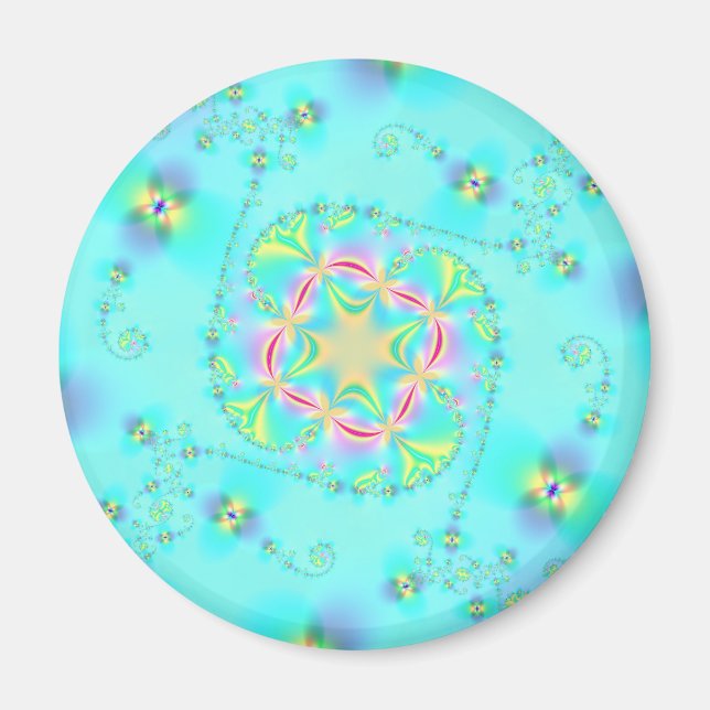 Helles Fraktal Art Magnet (Vorne)