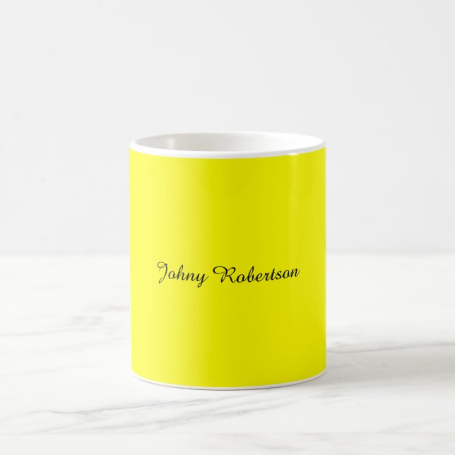 Helles Gelb Einfach Elegant Professionell Modern Kaffeetasse (Mittel)
